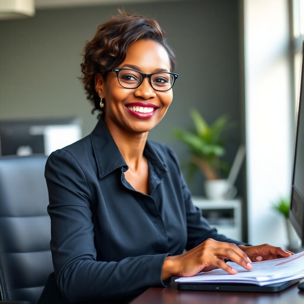 Woman working in Administrative