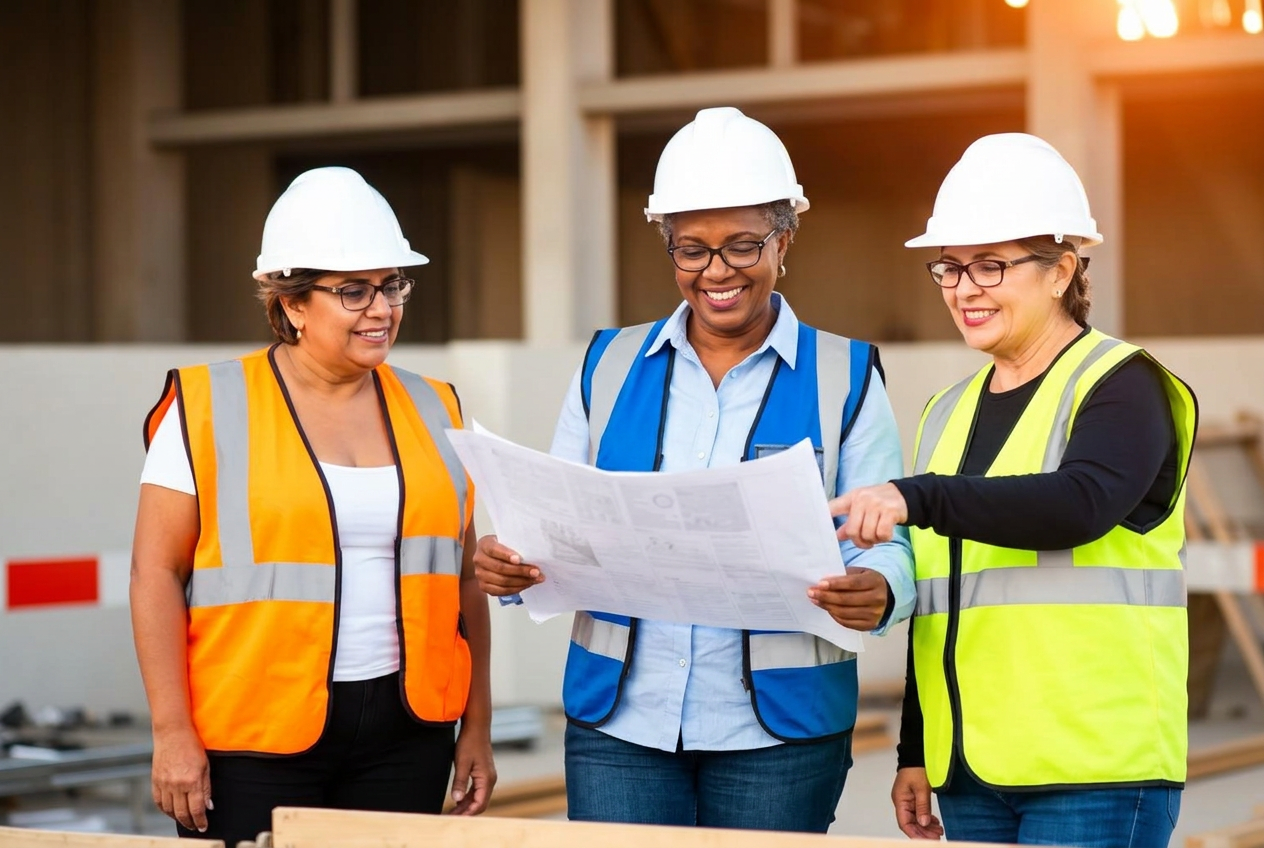 Women on a construction site