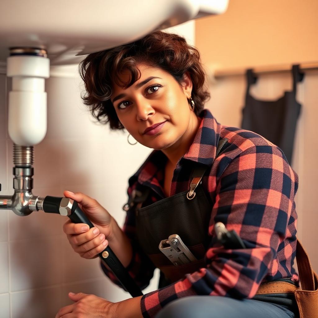 Woman working in Plumbing